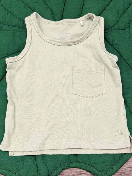 Little Bipsy Other - Little Bipsy 12-18M Sage Green Pocket Tank Top